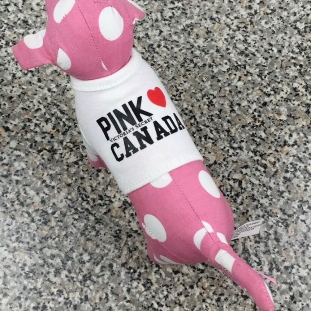 Victoria’s Secret PINK RARE CANADA POLKA DOT DOG HTF - Picture 7 of 10